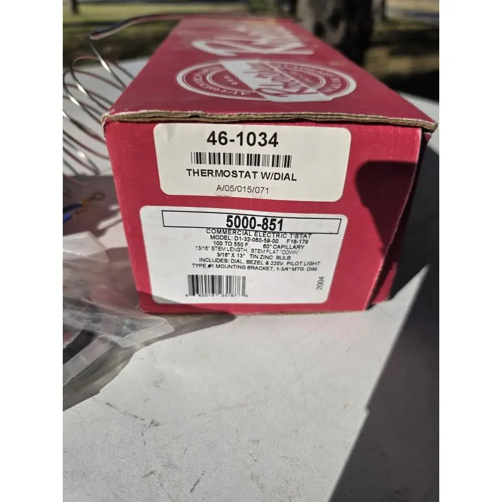 5000-844 Robertshaw Commercial Cooking Electric Oven Thermostat 200-400 46-1068